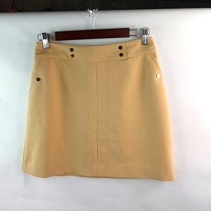 H&M 6 Canvas Beige Gold Tint Mini Skirt